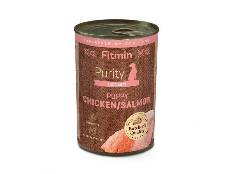 Fitmin dog Purity tin puppy salmon with chicken 400г 331384001 фото