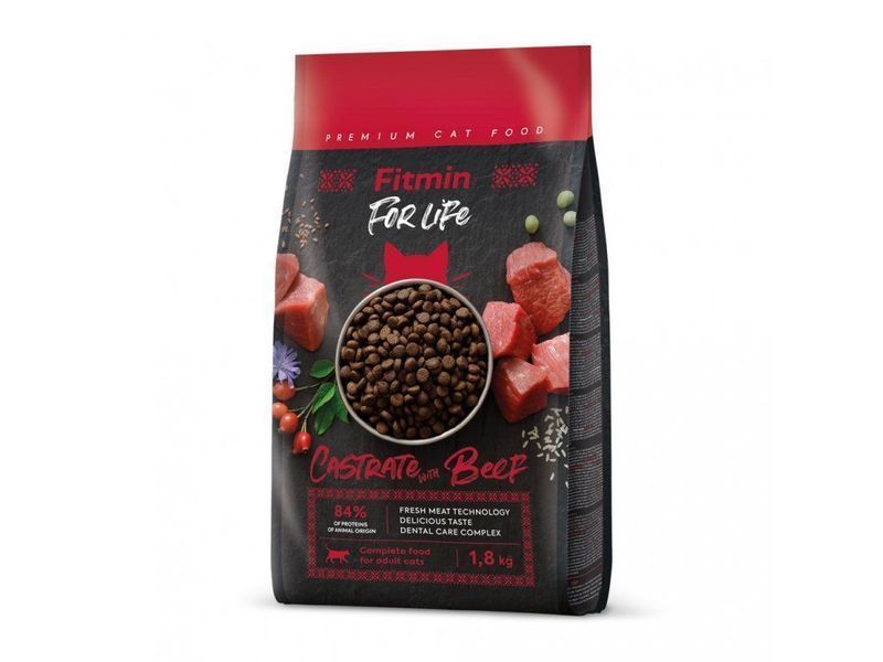 Fitmin cat For Life Castrate Beef (для стерилізованих з яловичиною), 1,8 кг 512114016 фото