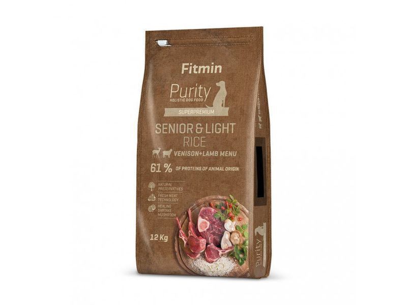 Fitmin dog Purity Rice Senior & Light Venison & Lamb (для собак літнього віку та малорухливих собак з рисом, дичина та ягня), 12 531114036 фото
