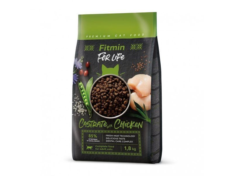 Fitmin cat For Life Castrate Chicken (для стерилізованих з куркою), 1,8 кг 512114019 фото