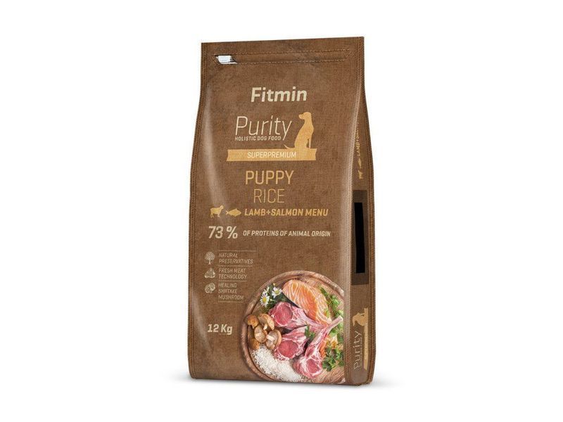 Fitmin dog Purity Rice Puppy Lamb & Salmon (для цуценят всіх порід собак з рисом, ягня та лосось), 12 кг, 531114029, Немає в 531114029 фото