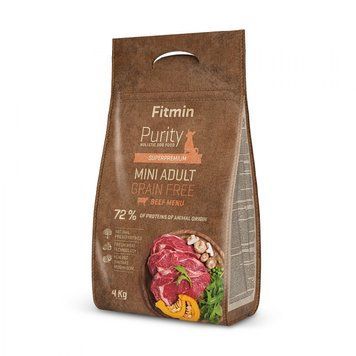 Fitmin dog Purity GF Adult Mini Beef (для дорослих собак малих порід з яловичиною), 0,8 кг, 531114010, В наявності 531114010 фото